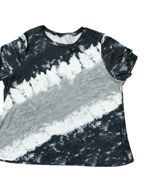 Top Ss By Shein In Black & Grey, Size:3X