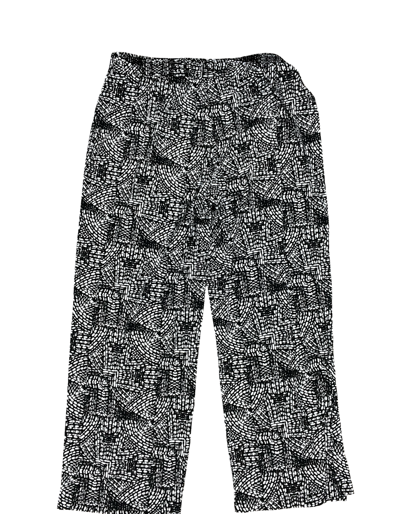 Pants Lounge By Rafaella In Black & White, Size:Xl