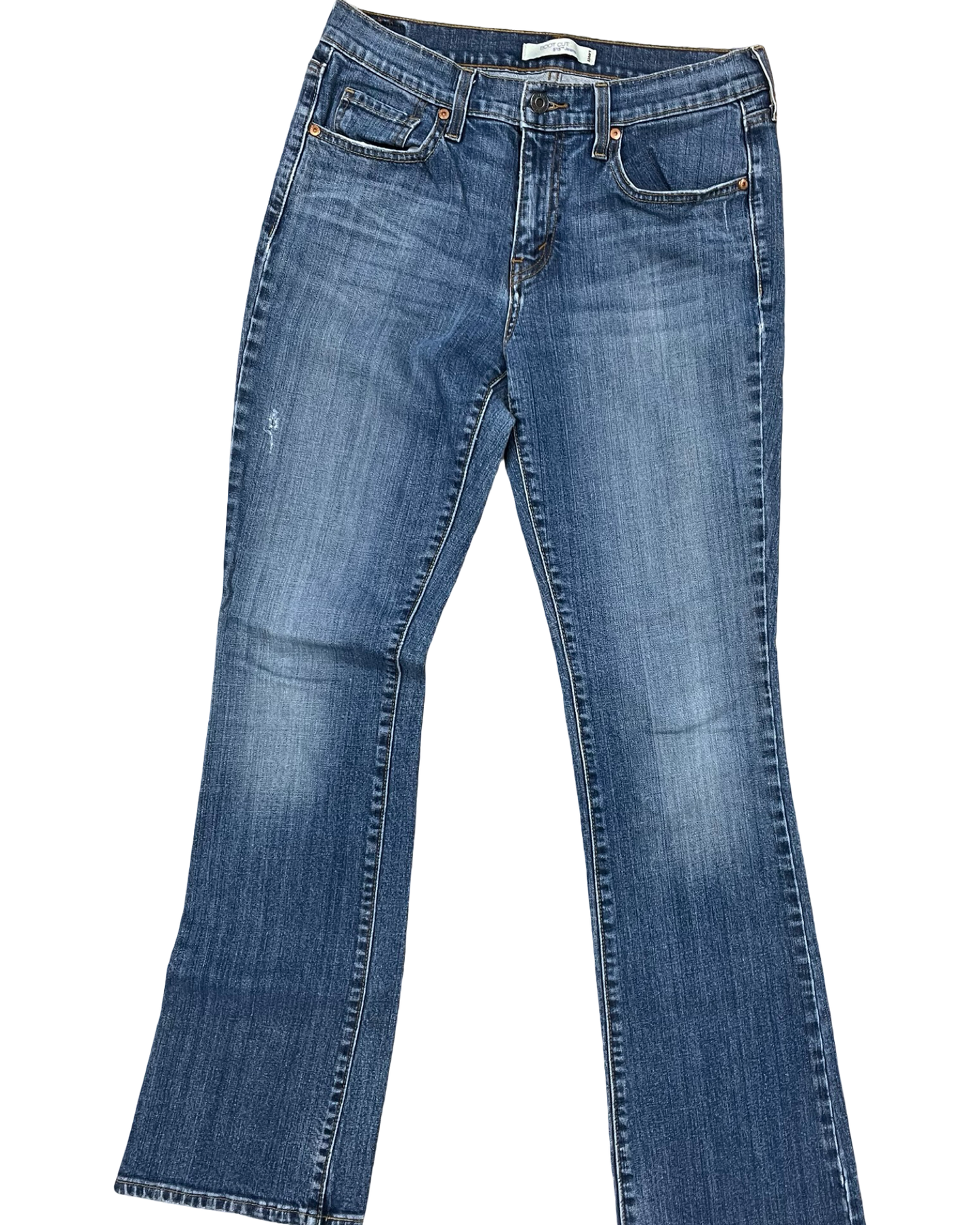 Jeans Boot Cut By Levis In Blue Denim, Size:8L