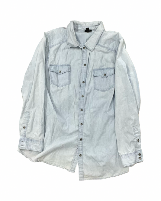 Top Ls By Torrid In Blue Denim, Size:3X