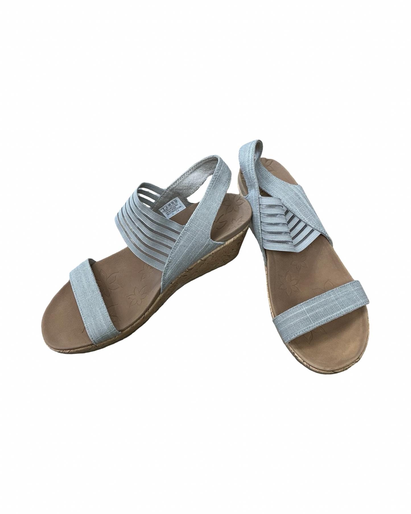 Sandals Heels Wedge By Skechers In Grey, Size:9