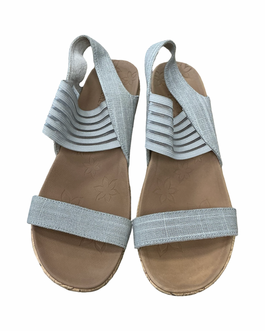 Sandals Heels Wedge By Skechers In Grey, Size:9