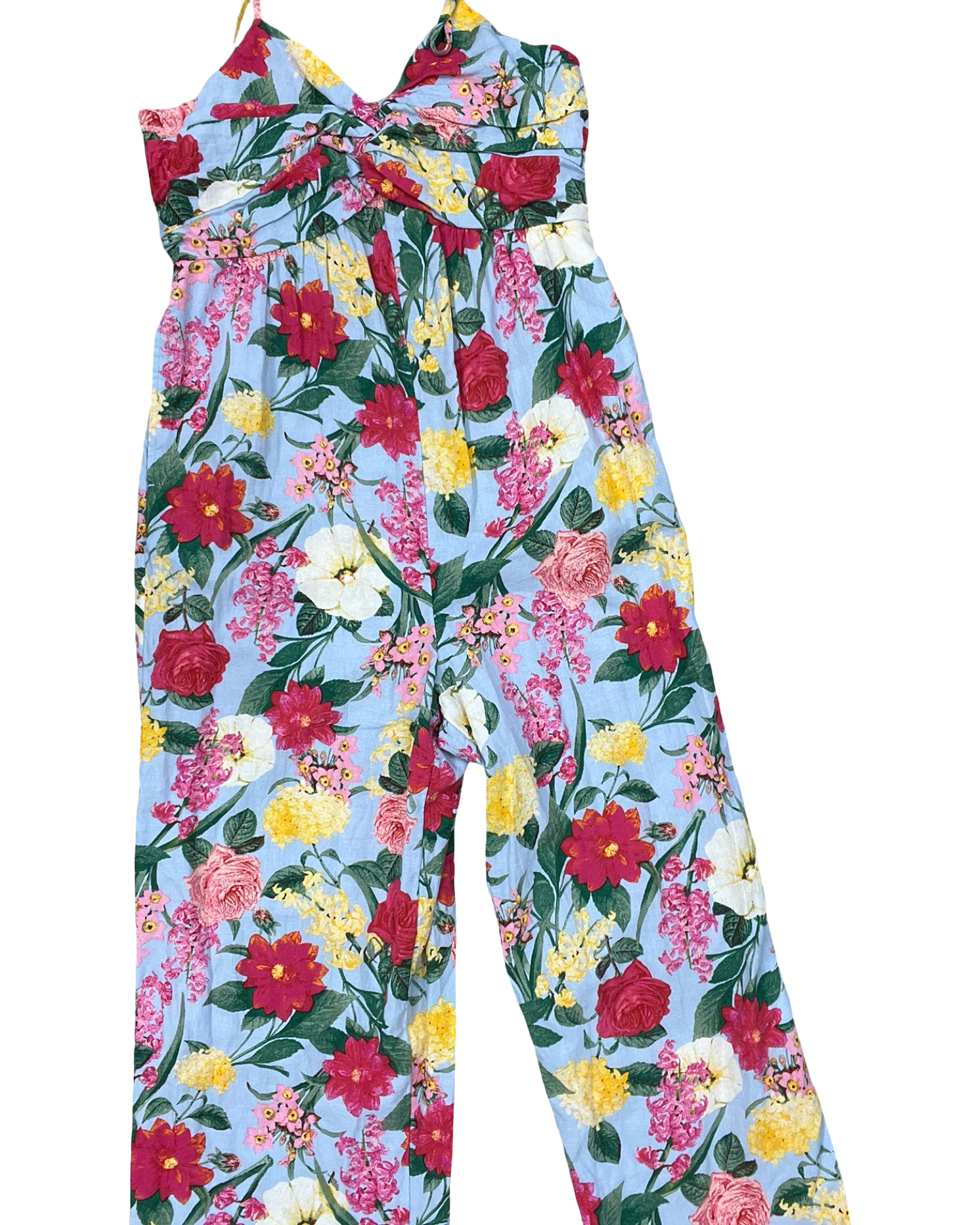 Jumpsuit By Zenana In Blue & White, Size:S