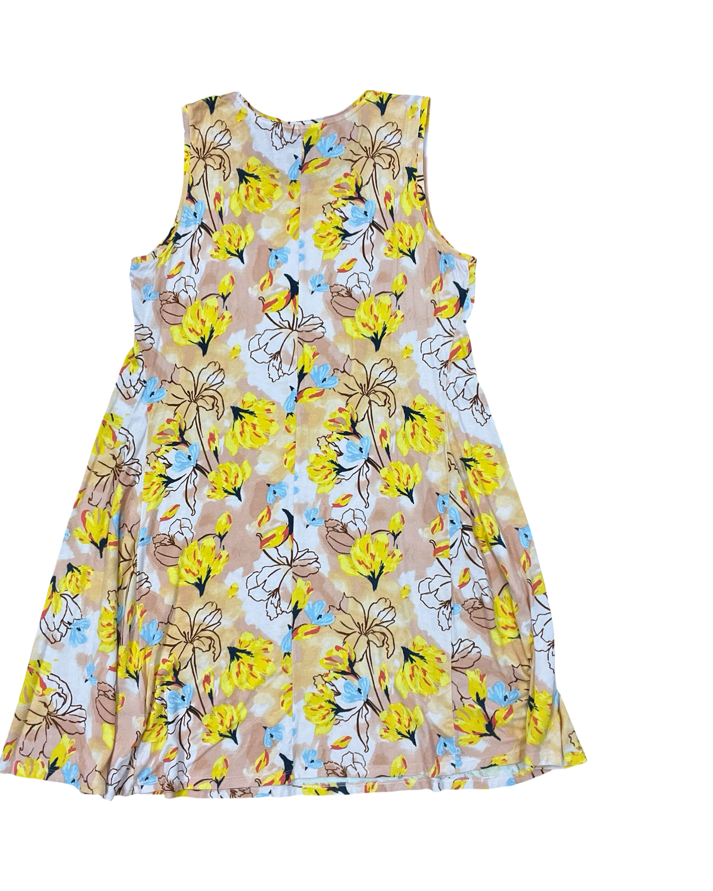 Dress Casual Midi By Style And Company In Yellow, Size:Xl