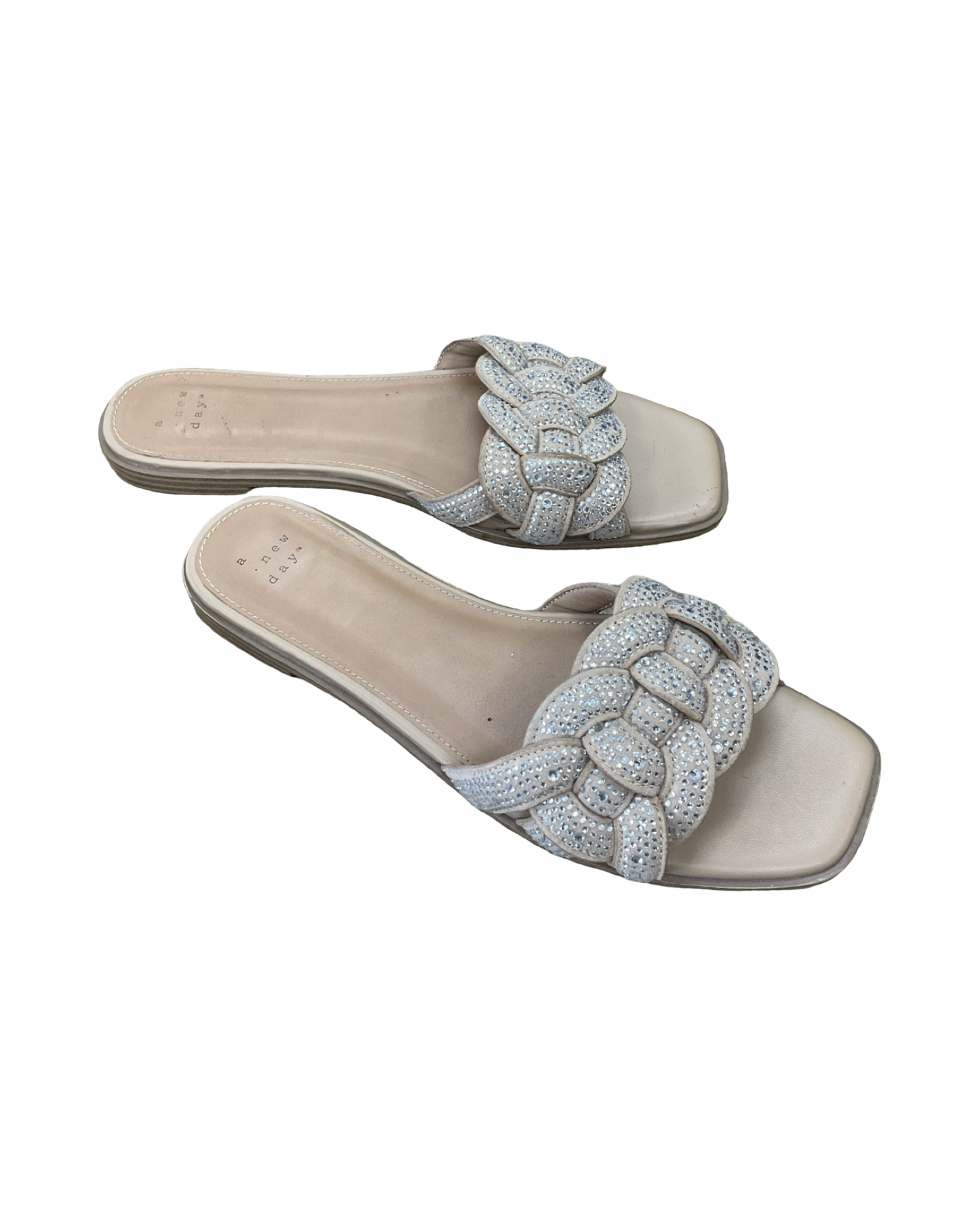 Sandals Flats By A New Day In Cream, Size:9.5