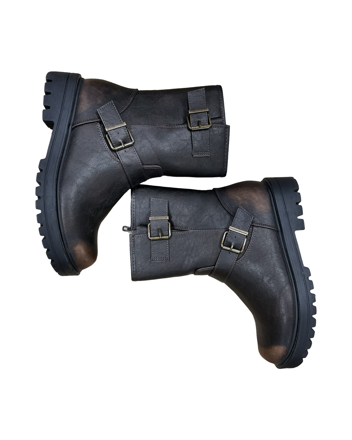 Boots Ankle Flats By Soda In Brown, Size:8.5