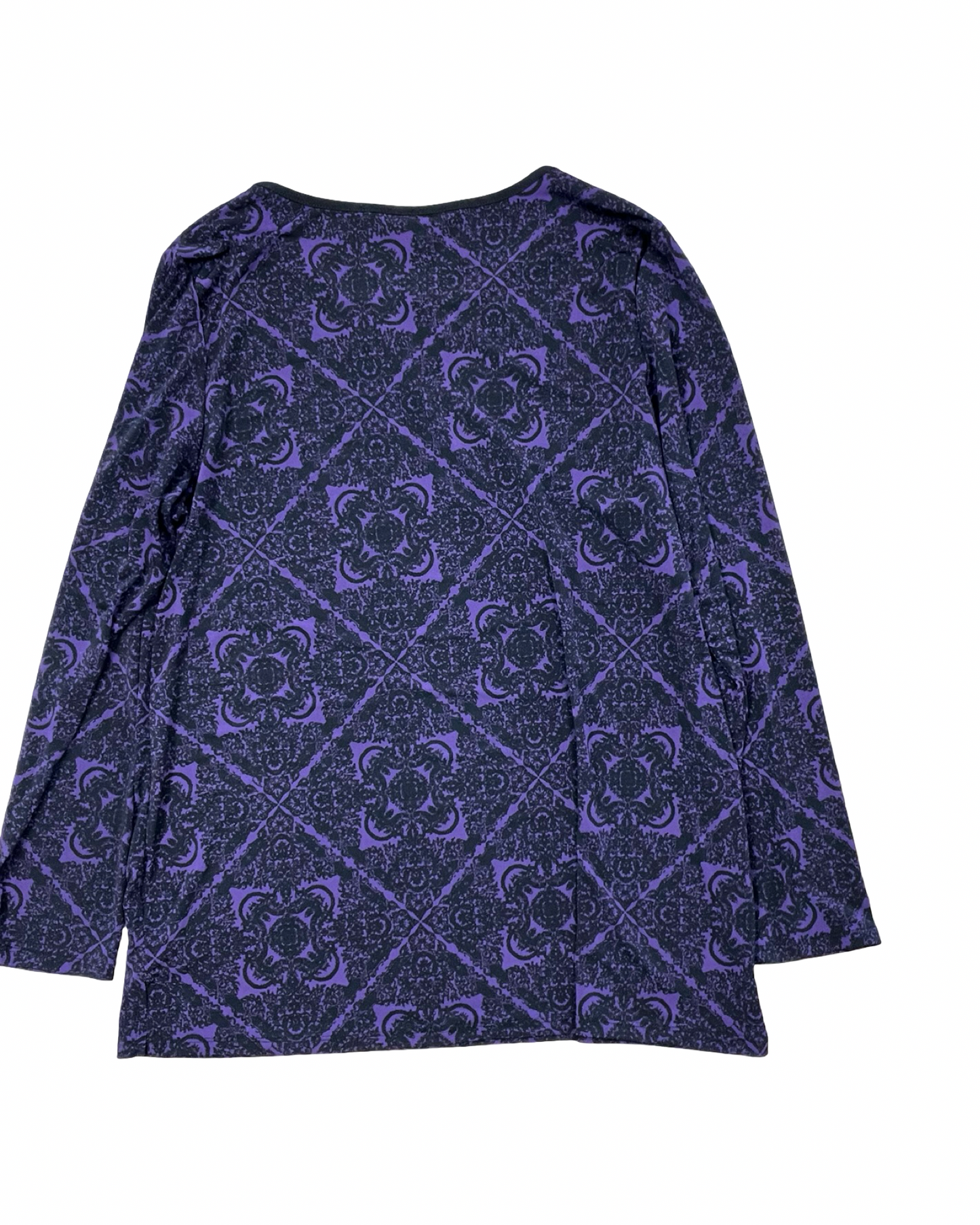 Top Ls By Christopher And Banks In Black & Purple, Size:L