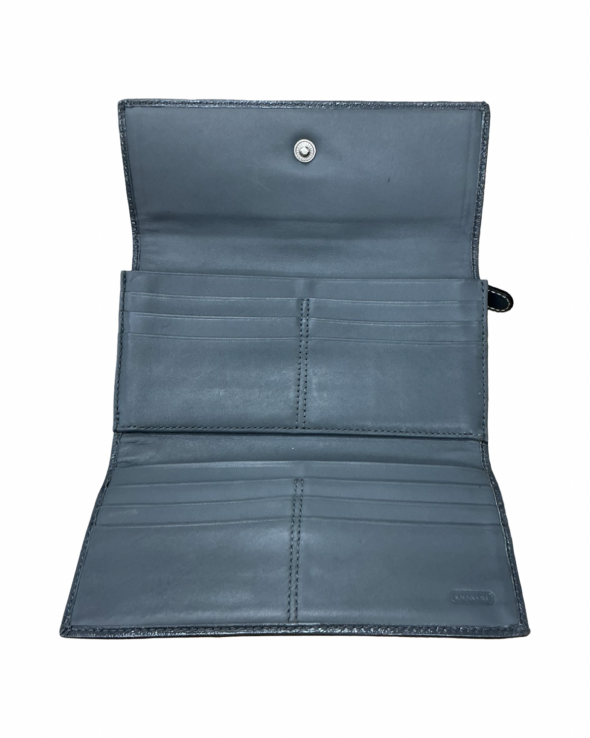 Wallet Designer By Coach In Grey, Size:Medium
