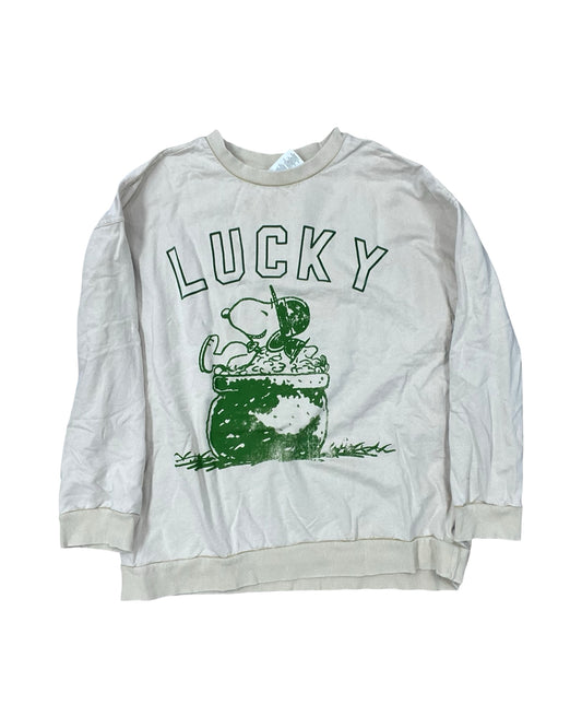Sweatshirt Crewneck By Clothes Mentor In Cream, Size:1X