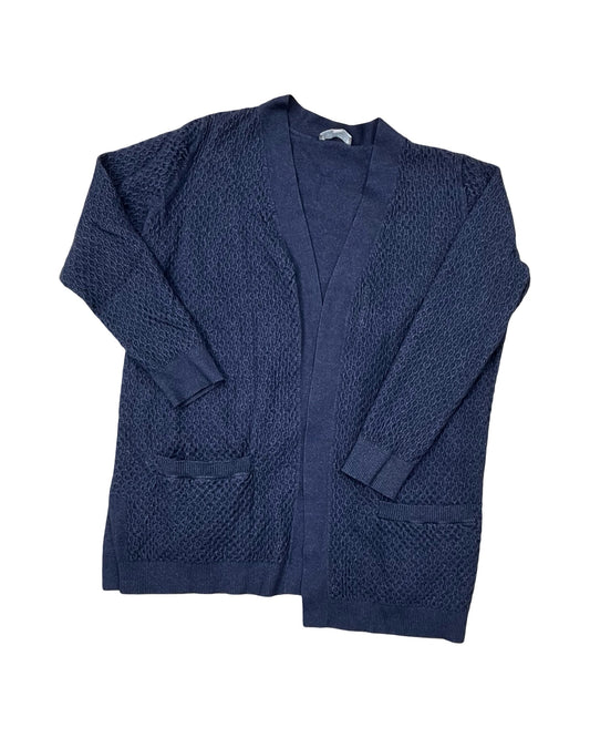 Sweater Cardigan By Evolution In Navy, Size:1X