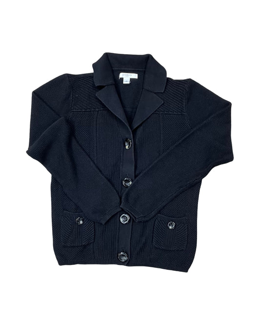 Sweater Cardigan By Liz Claiborne In Black, Size:M