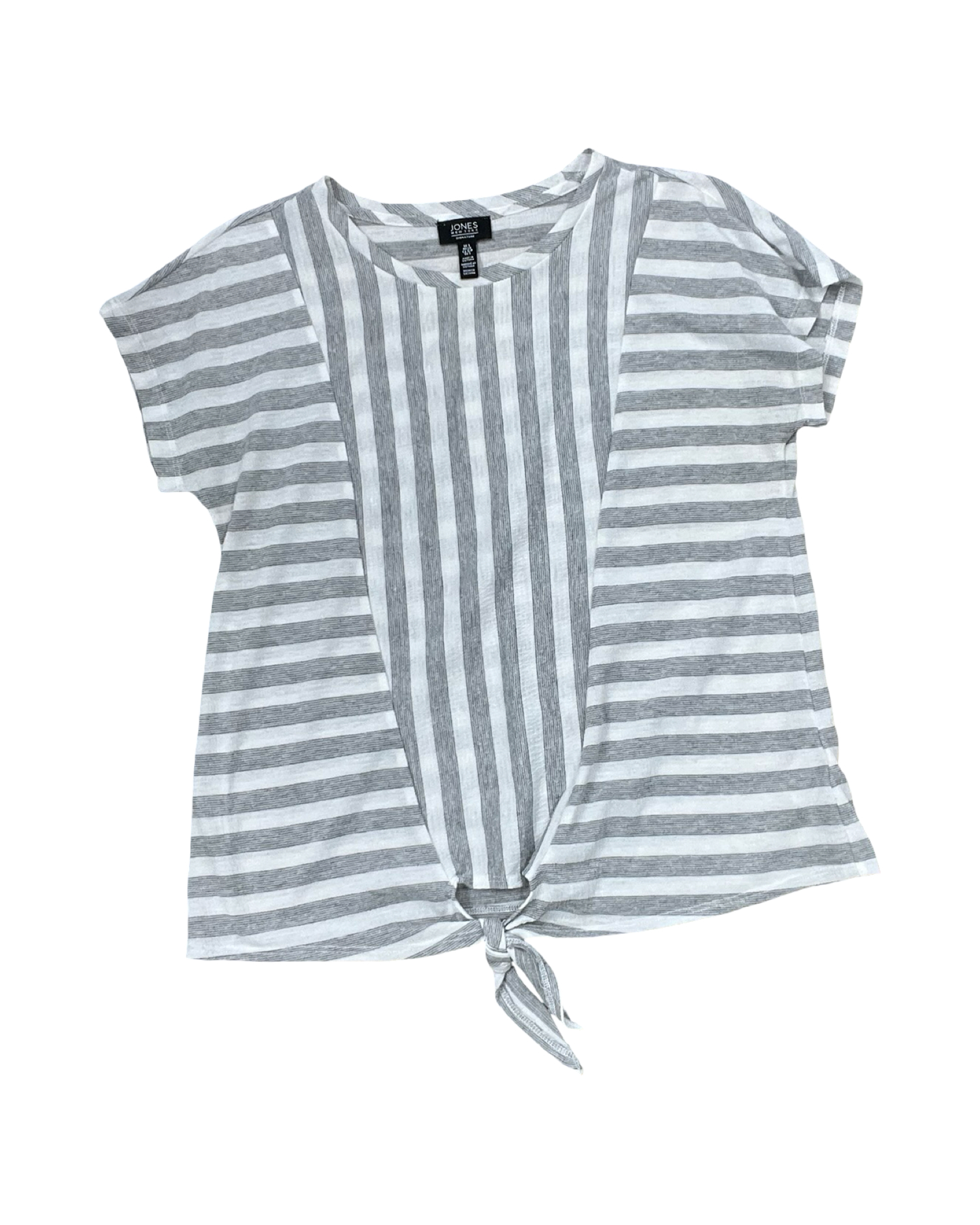 Top Ss By Jones New York In Grey & White, Size:S