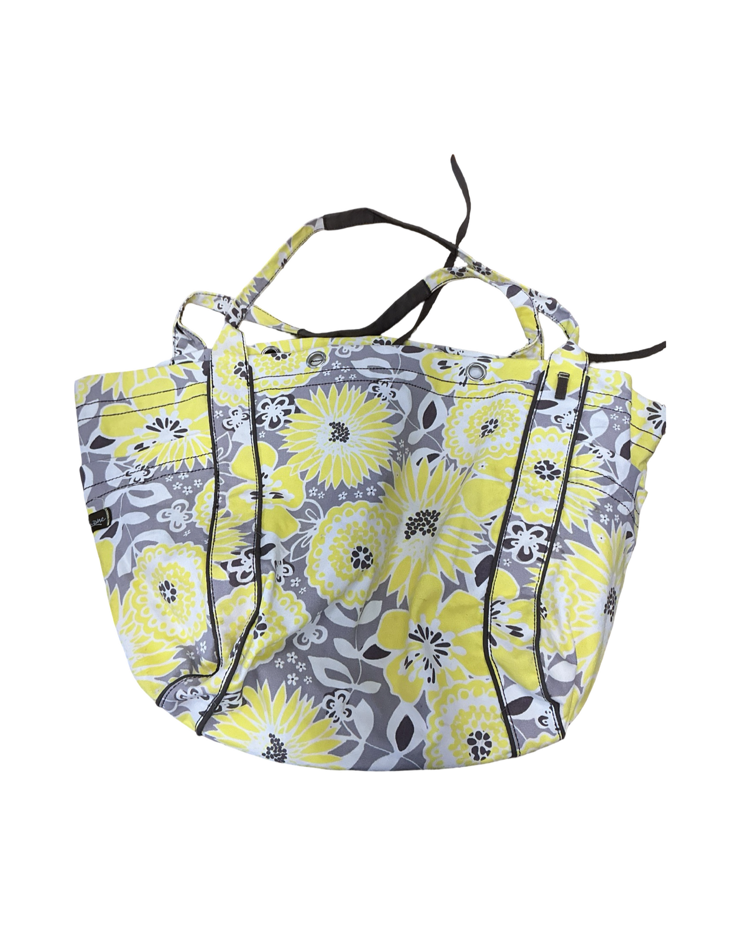 Tote By Thirty One In Grey & Yellow, Size:Large