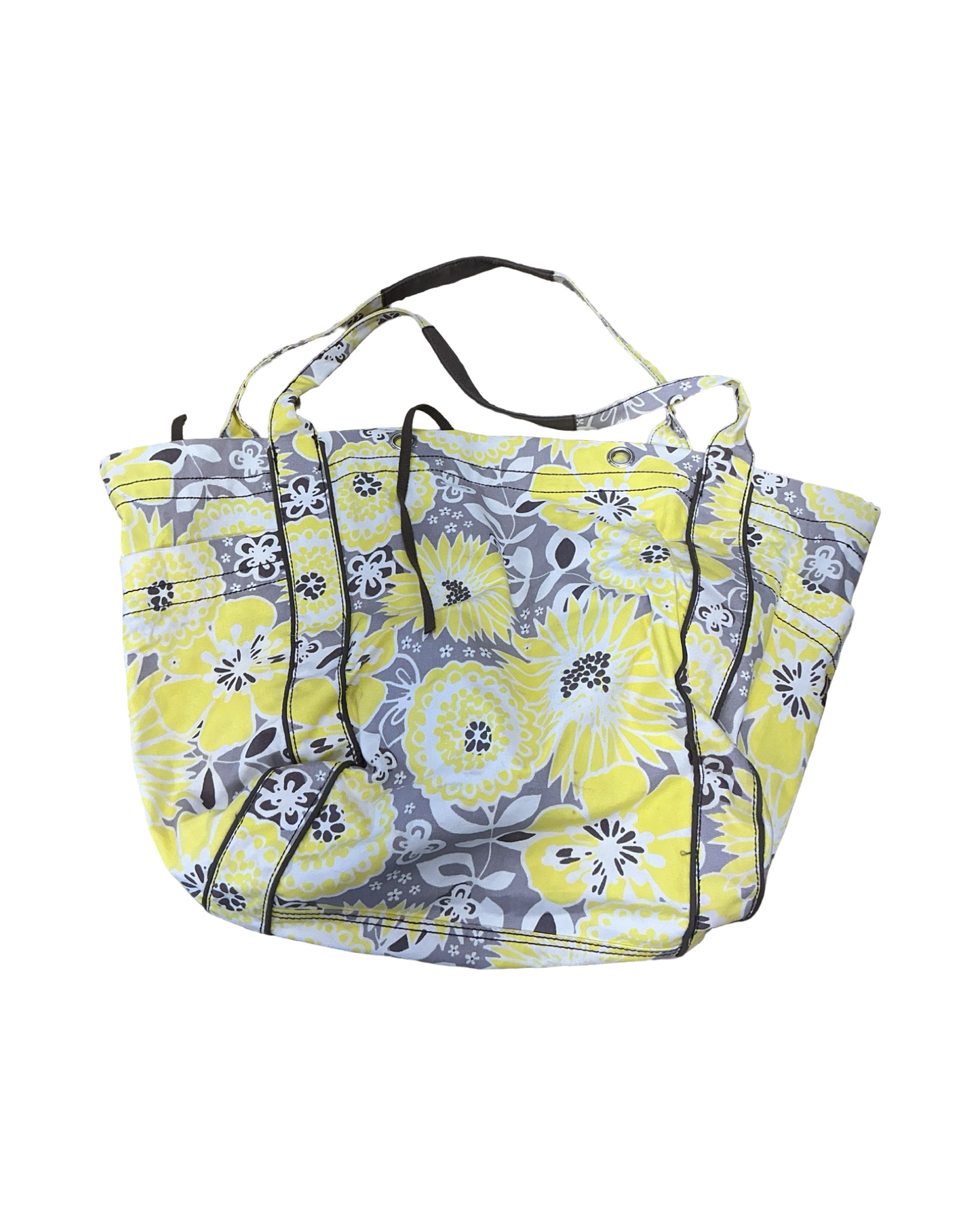 Tote By Thirty One In Grey & Yellow, Size:Large