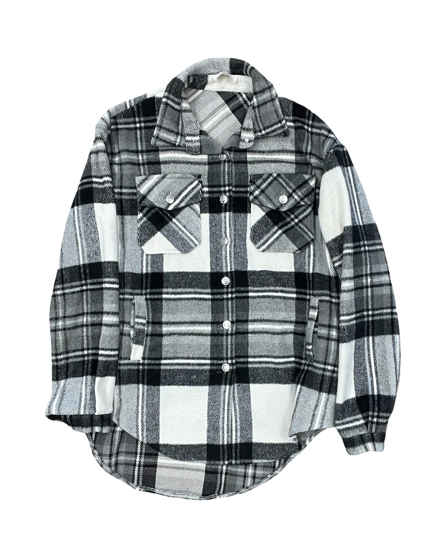 Jacket Shirt By Bohme In Black & Grey, Size:M