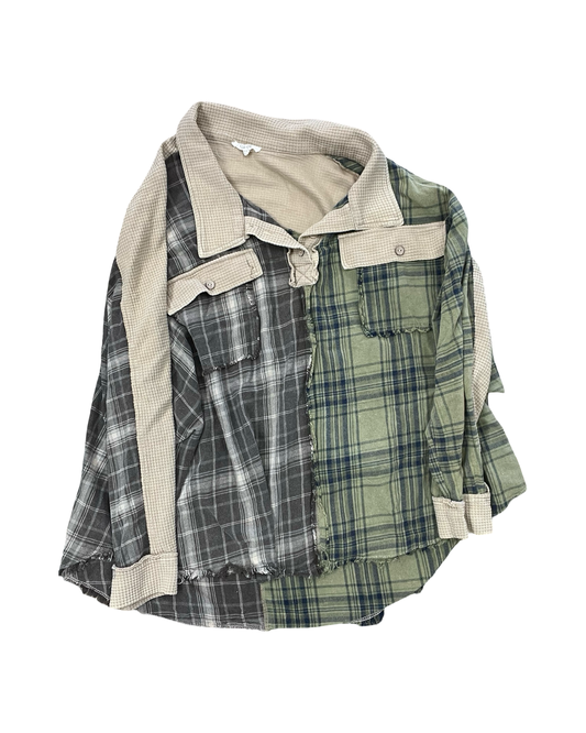 Top Ls By Oli & Hali In Brown & Green, Size:S