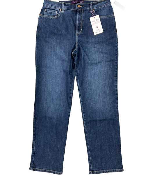 Jeans Straight By Gloria Vanderbilt In Blue Denim, Size:12