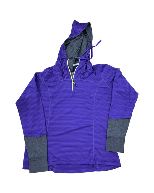Athletic Top Ls Collar By Mpg In Purple, Size:L