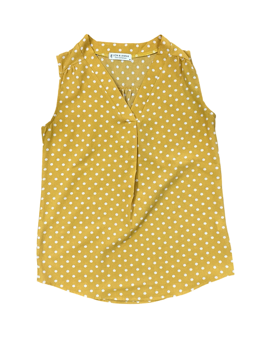 Top Sleeveless By Jon And Anna In Yellow, Size:M