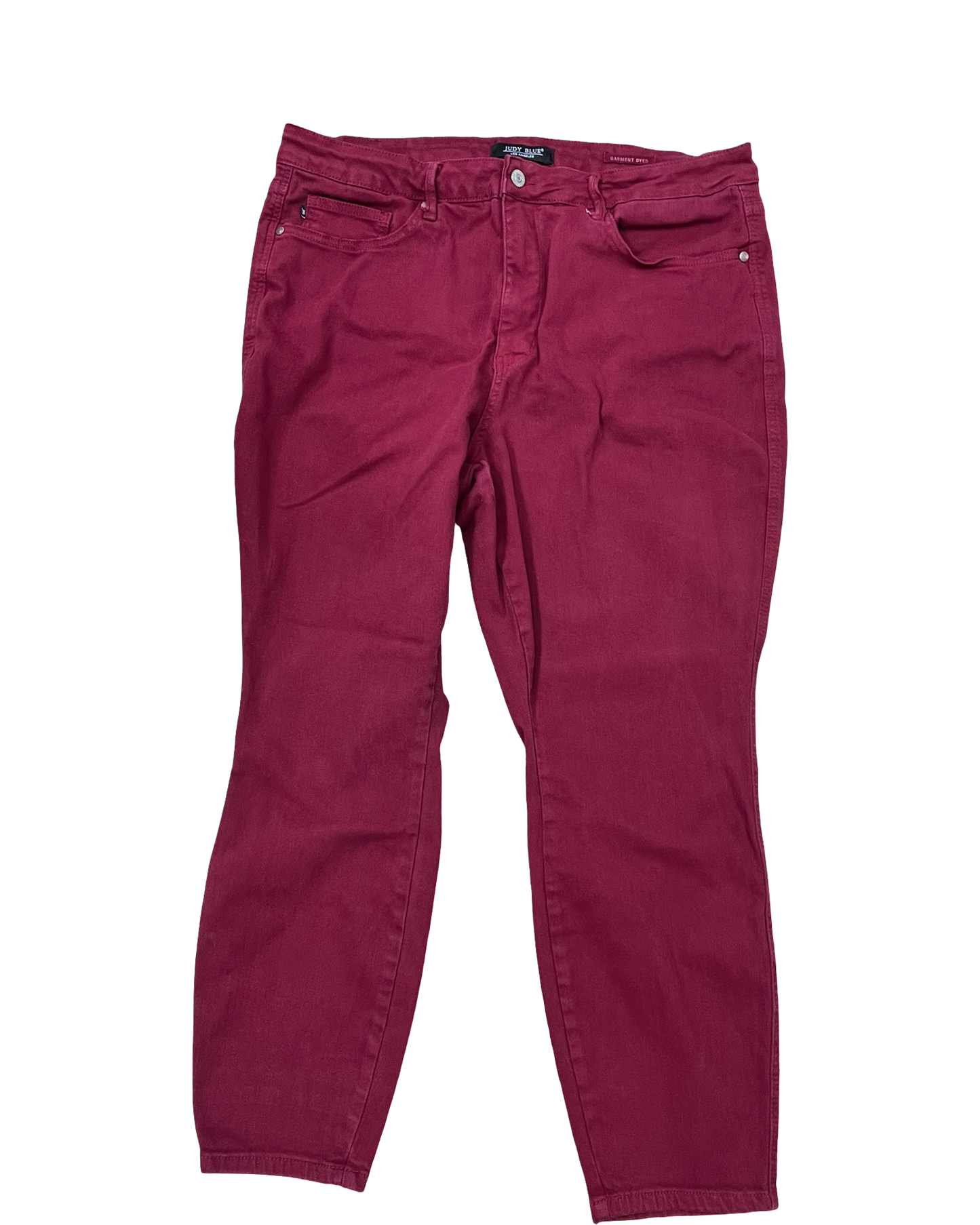Jeans Straight By Judy Blue In Red Denim, Size:20