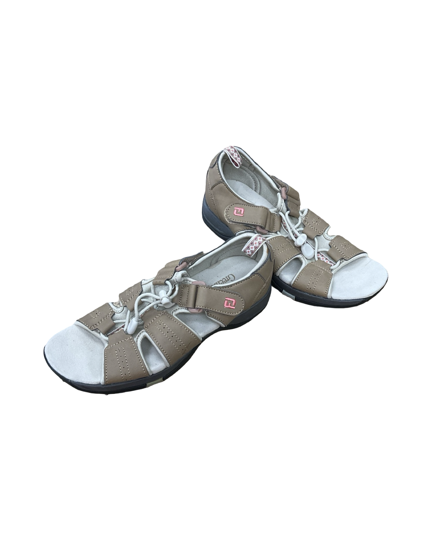 Sandals Flats By Clothes Mentor In Tan, Size:6