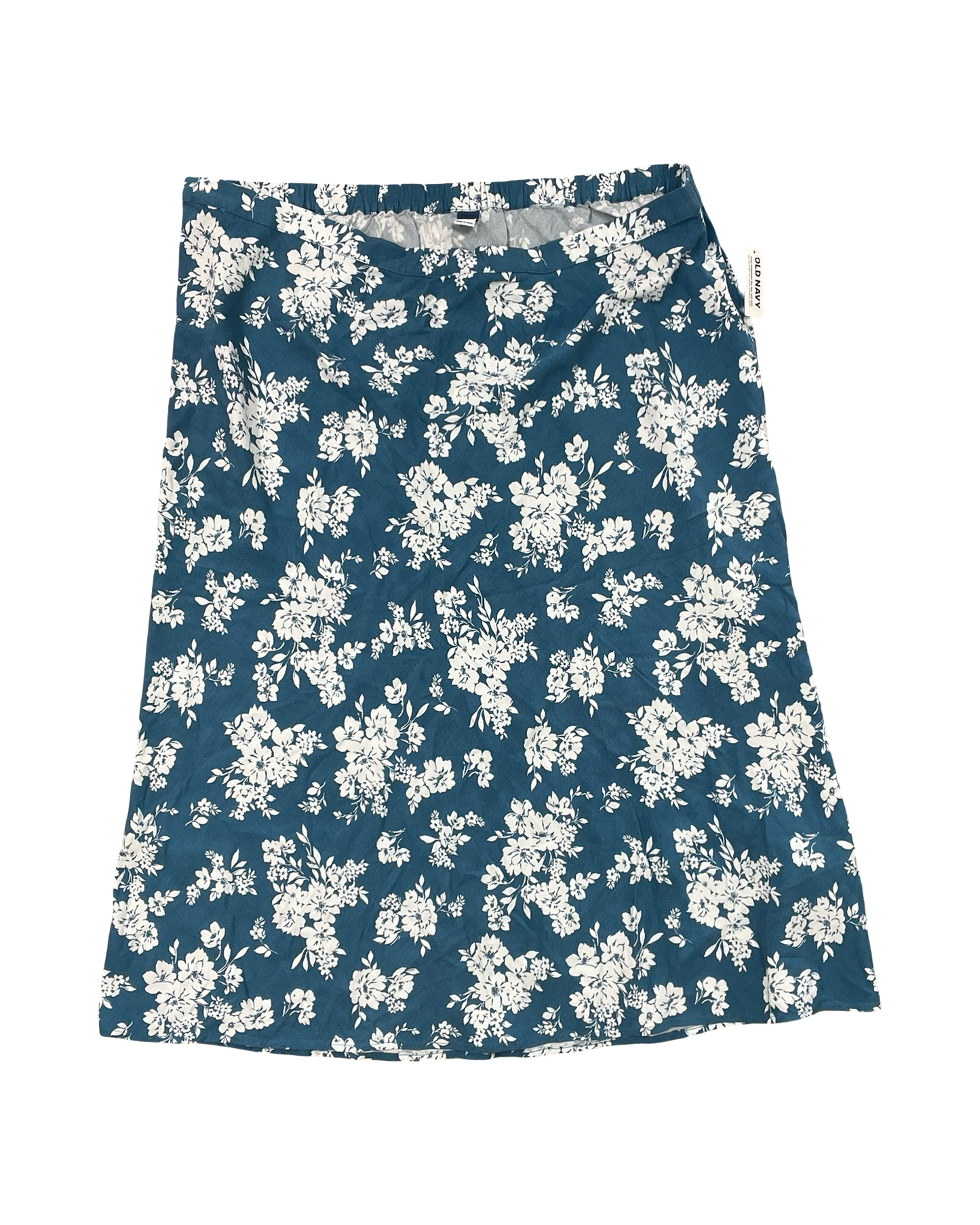 Skirt Midi By Old Navy In Blue & White, Size:1X