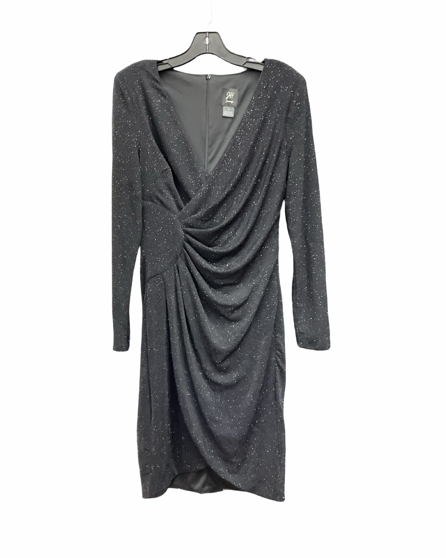 Dress Party Midi By Clothes Mentor In Black, Size:12