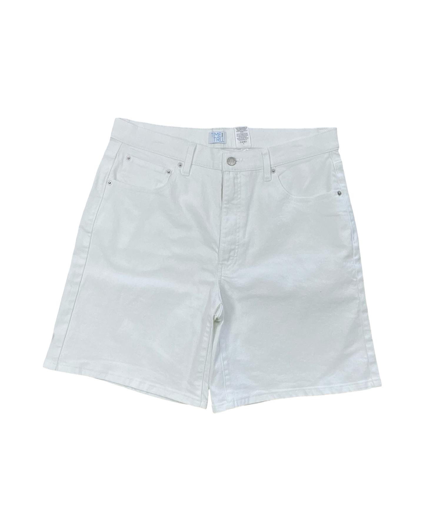 Shorts By Time And Tru In White Denim, Size:16