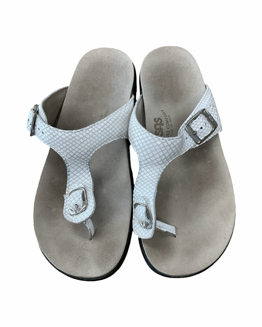 Sandals Flats By Sas In White, Size:7.5