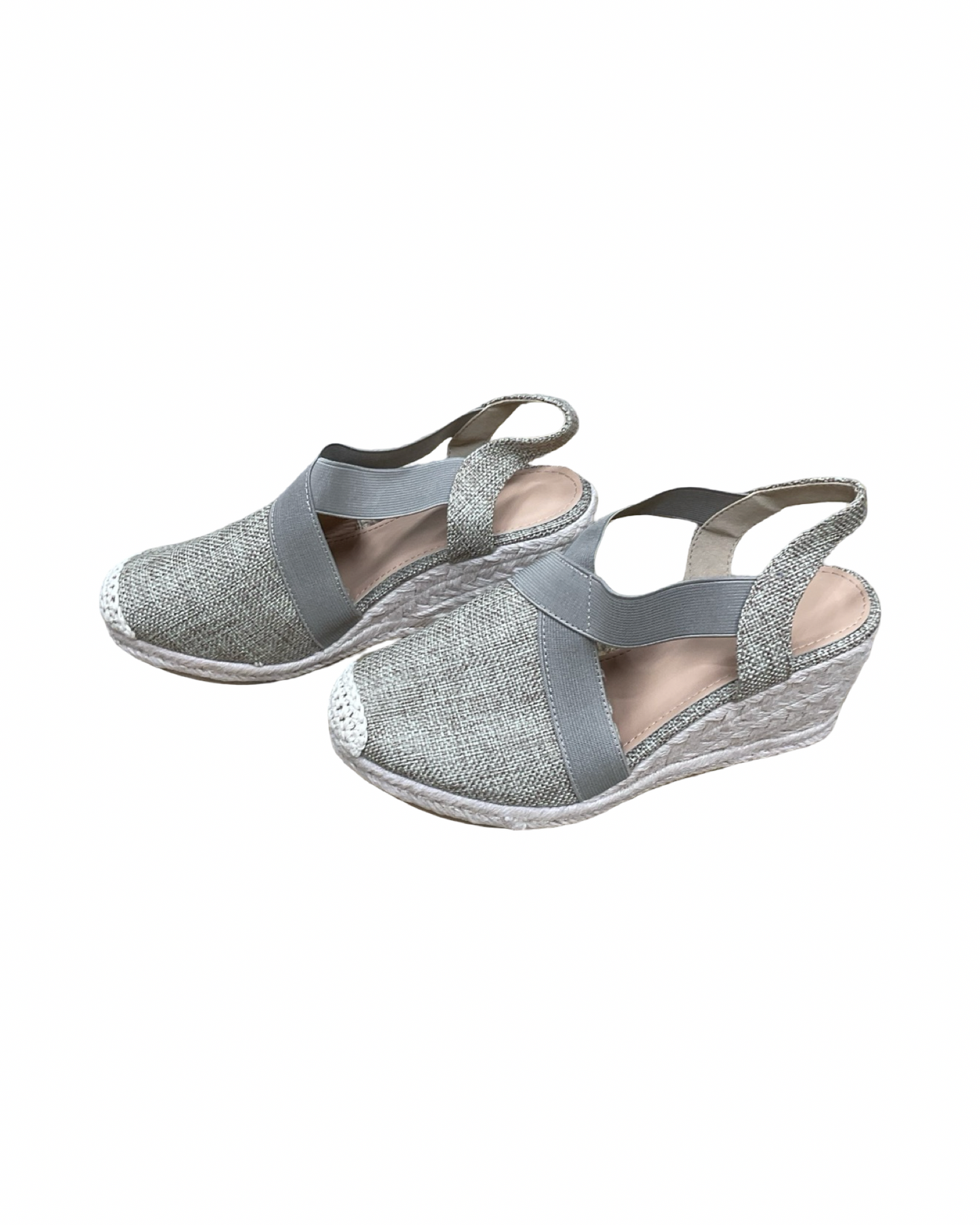 Sandals Heels Wedge By Clothes Mentor In Tan, Size:8.5