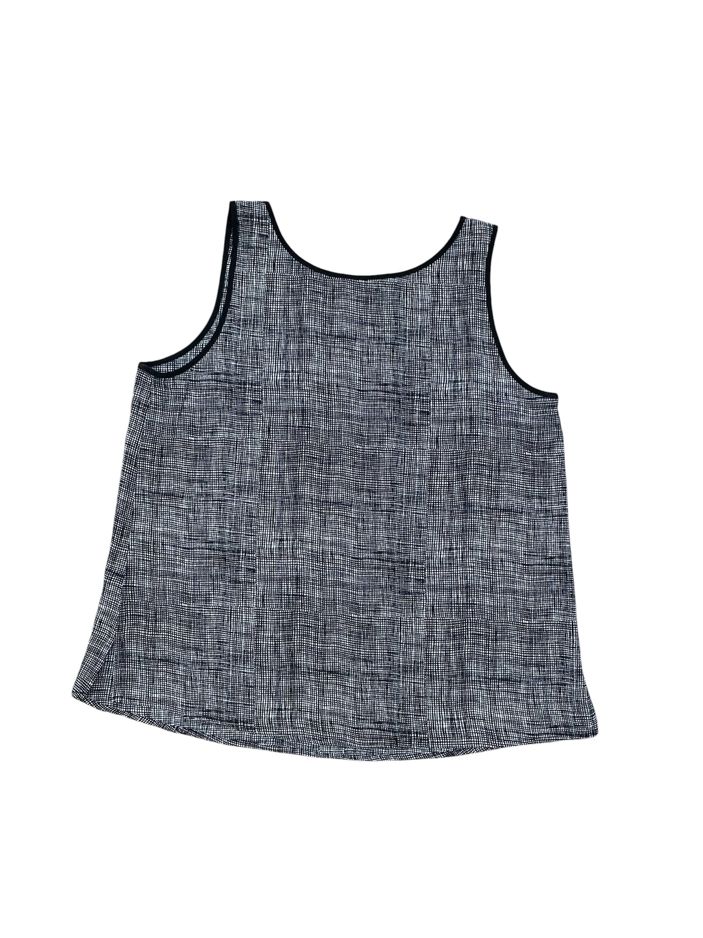 Top Sleeveless By Vince Camuto In Black & White, Size:M