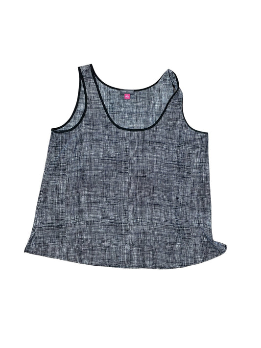 Top Sleeveless By Vince Camuto In Black & White, Size:M