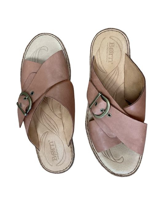 Sandals Flats By Born In Brown, Size:9
