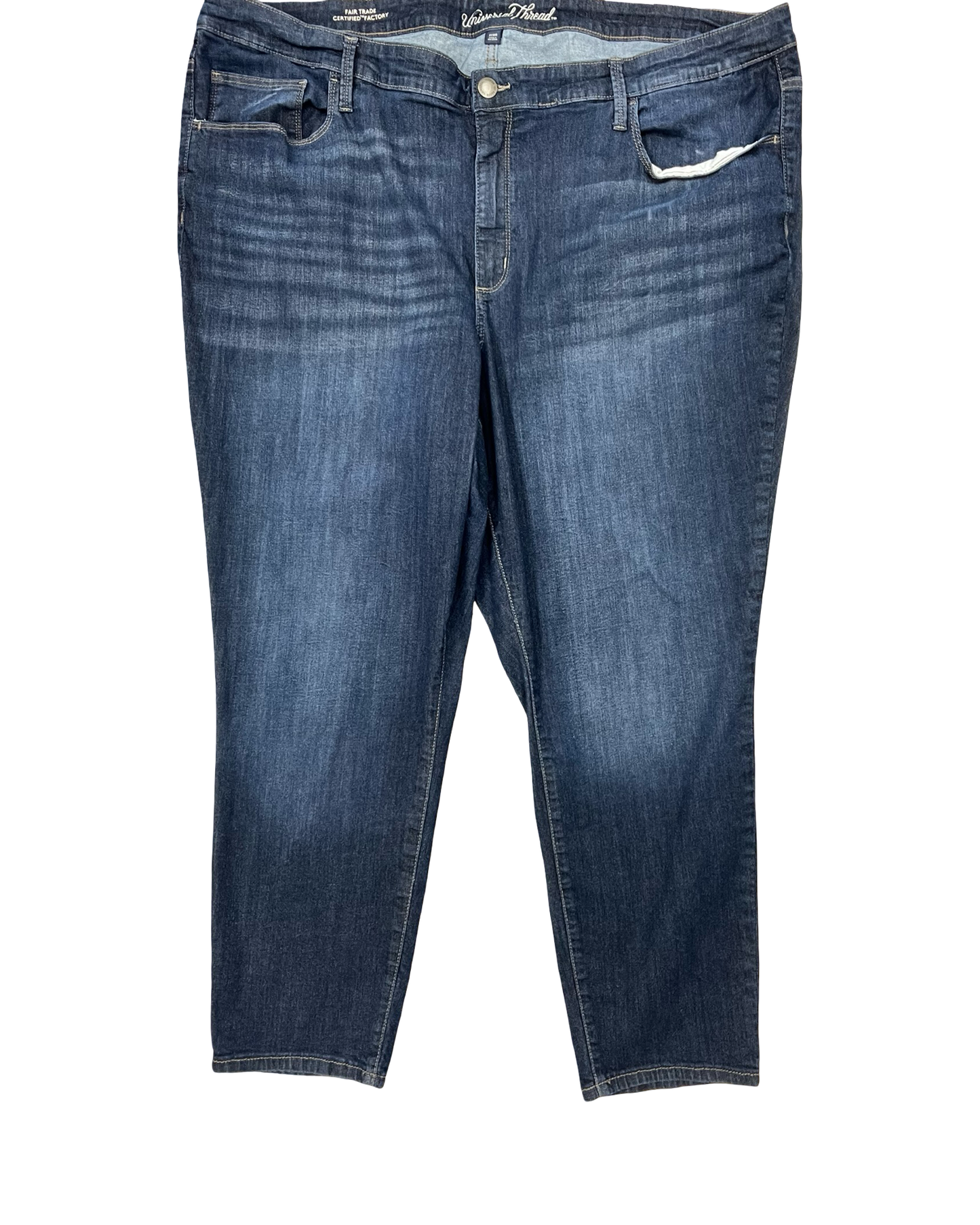 Jeans Straight By Universal Standard In Blue Denim, Size:26