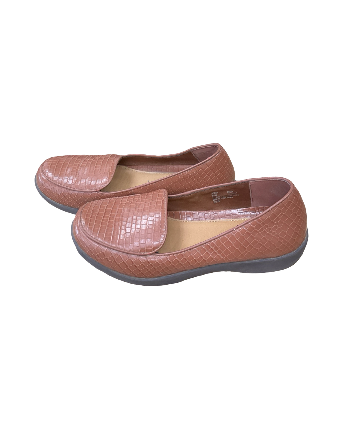 Shoes Flats By Comfortview In Brown, Size:9.5
