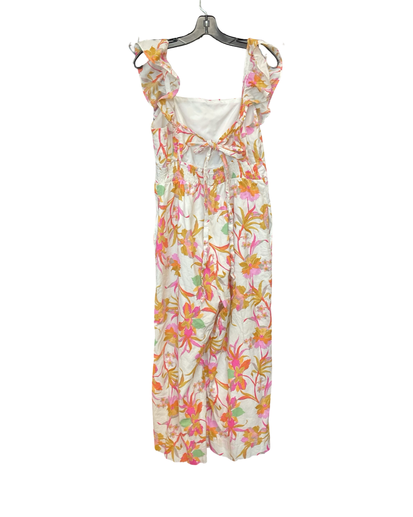 Jumpsuit By Taylor In Cream & Orange, Size:L