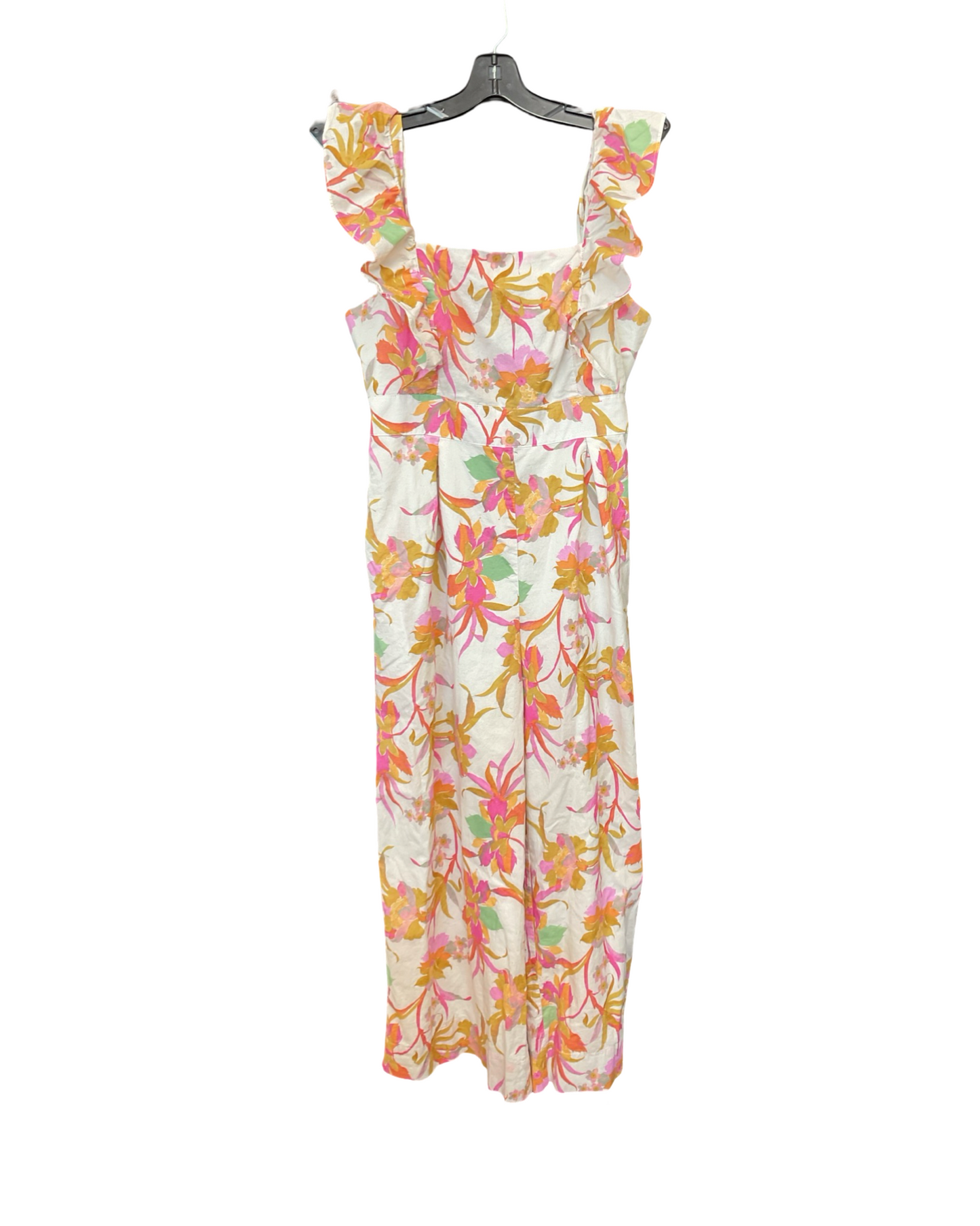 Jumpsuit By Taylor In Cream & Orange, Size:L