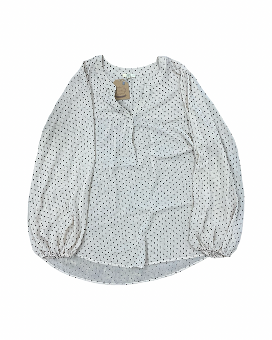 Top Ls By Kori America In Black & Cream, Size:1X