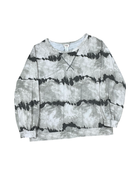 Top Ls By Bibi In Grey & White, Size:Xl