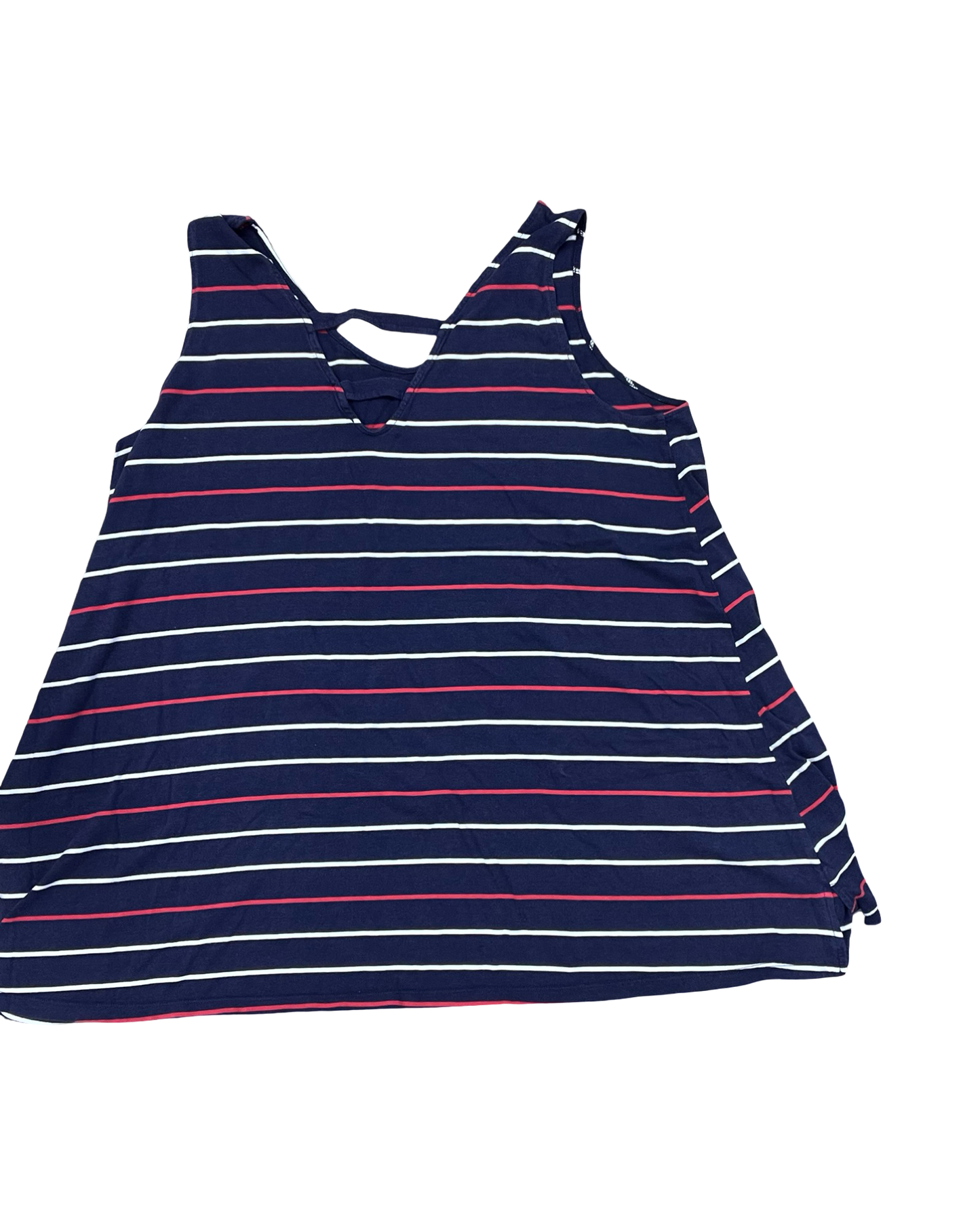 Tank Top By Lane Bryant In Blue & Red & White, Size:1X