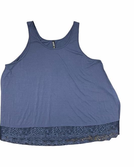 Tank Top By Massini In Blue, Size:3X