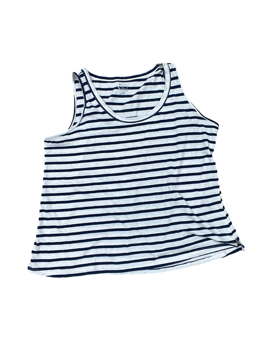 Tank Top By Maurices In Blue & White, Size:1X