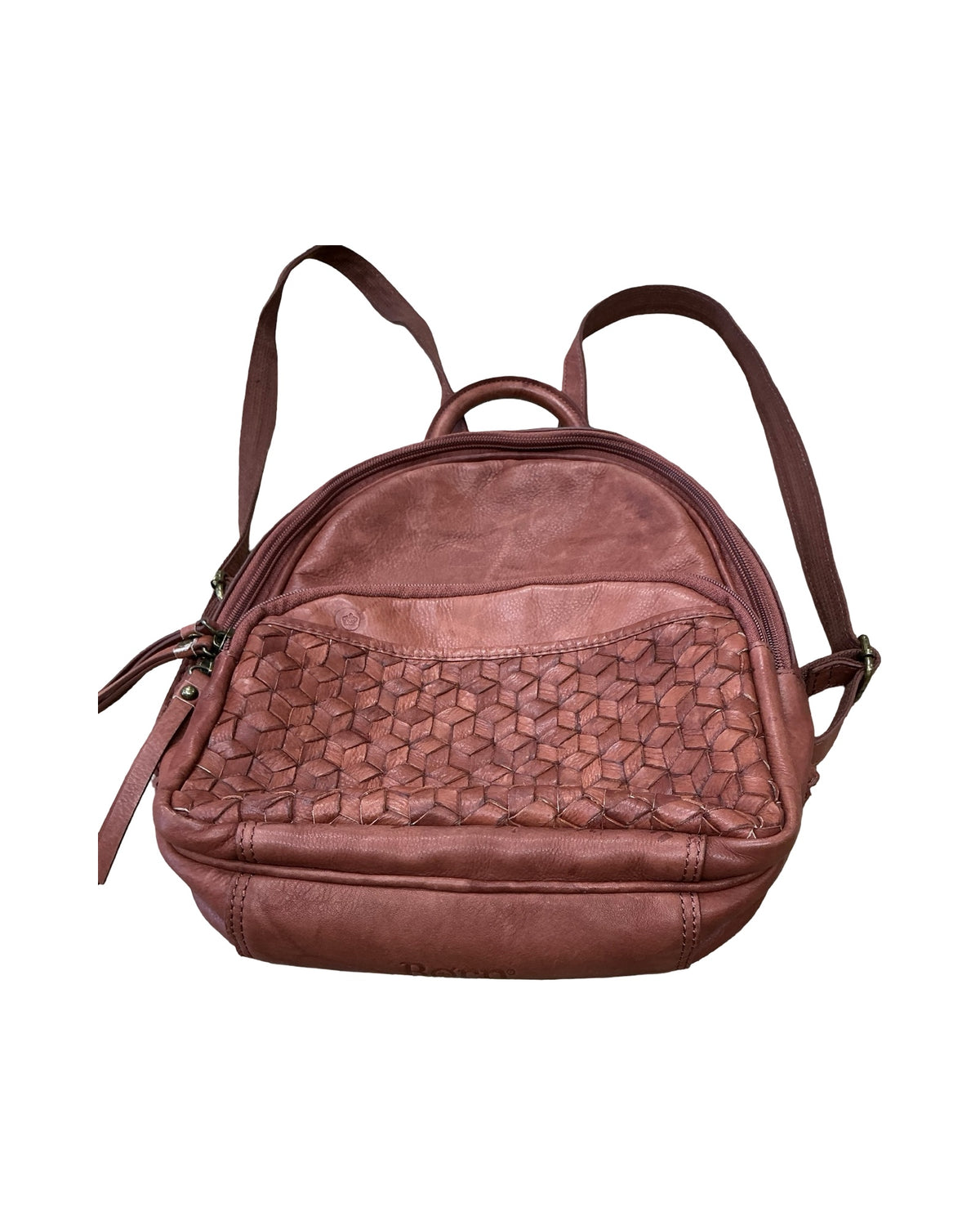 Backpack Leather By Born In Brown, Size:Small