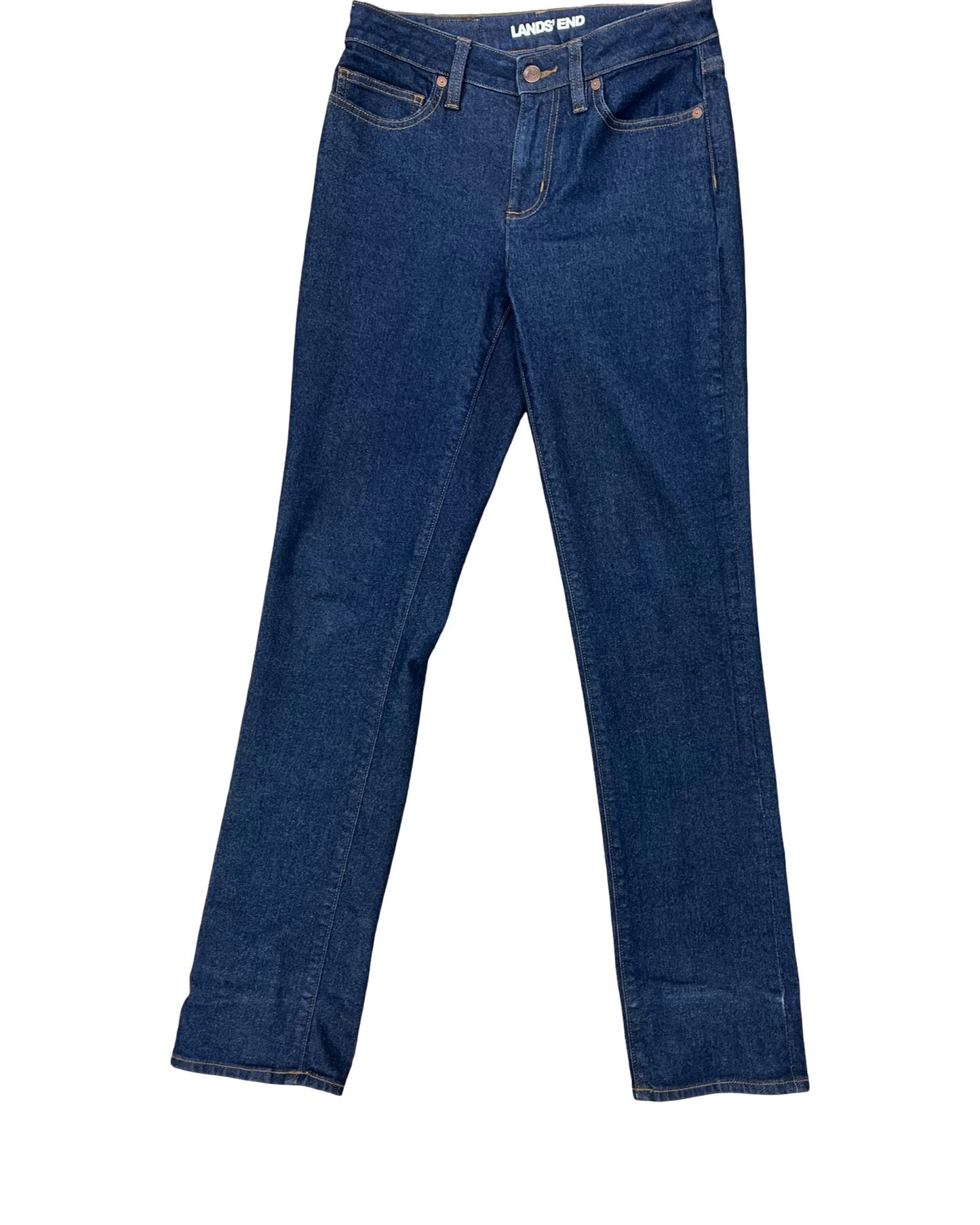 Jeans Skinny By Lands End In Blue Denim, Size:2
