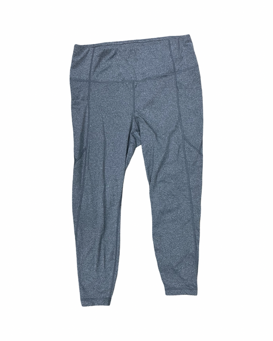 Athletic Leggings By Members Mark In Grey, Size:Xxl