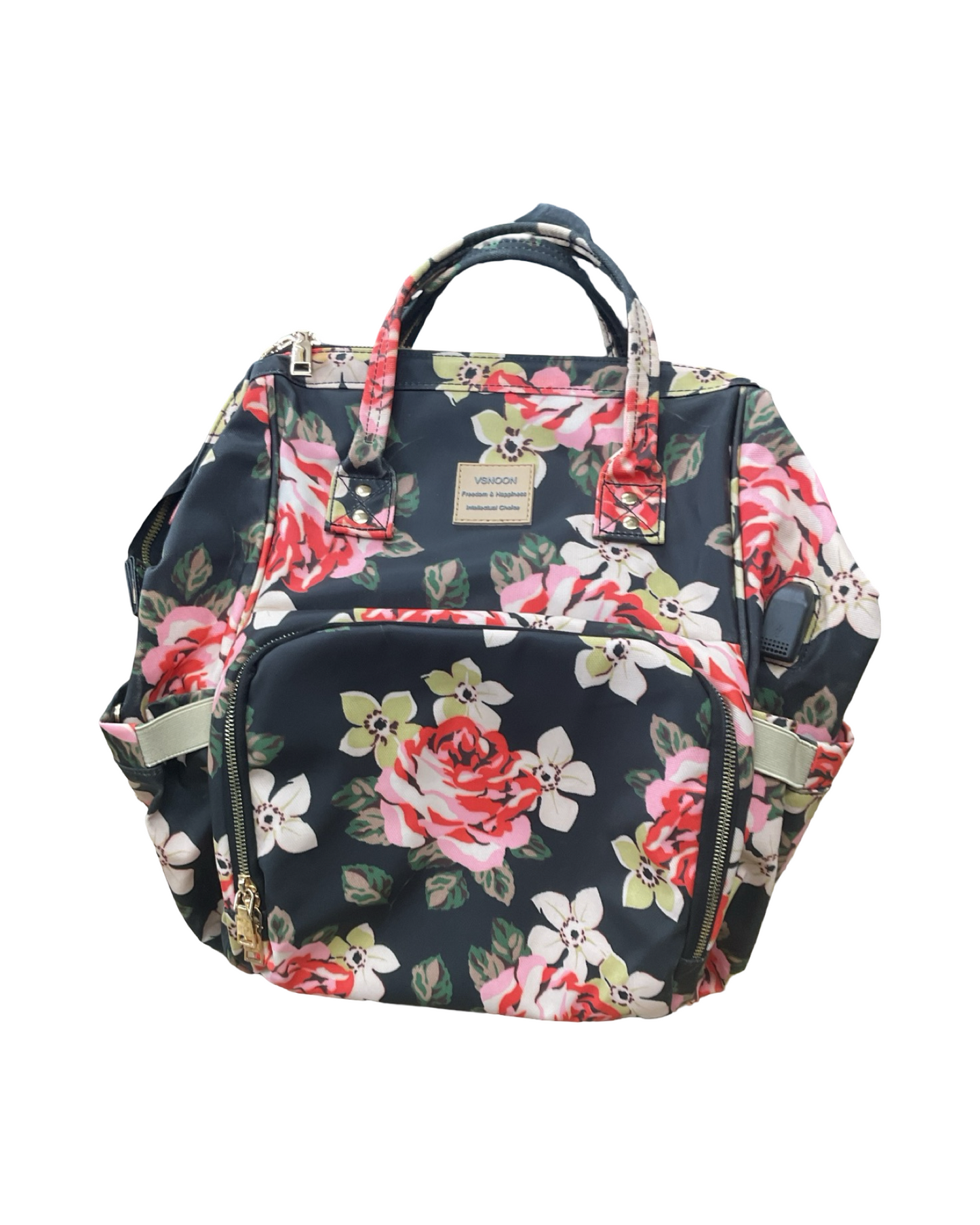 Backpack By Clothes Mentor In Floral Print, Size:Large