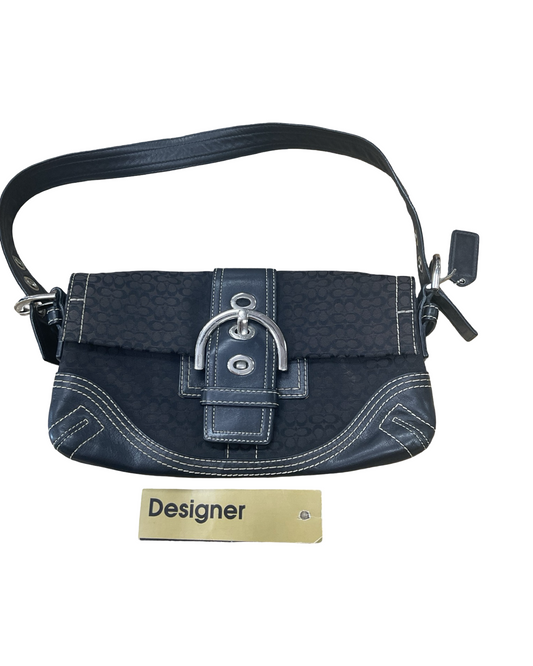 Handbag Designer By Coach In Black & Brown, Size:Small