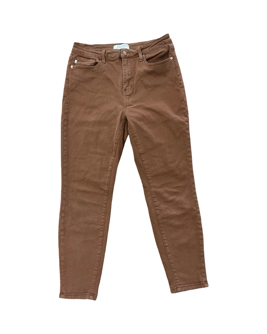 Jeans Straight By Judy Blue In Brown, Size:10