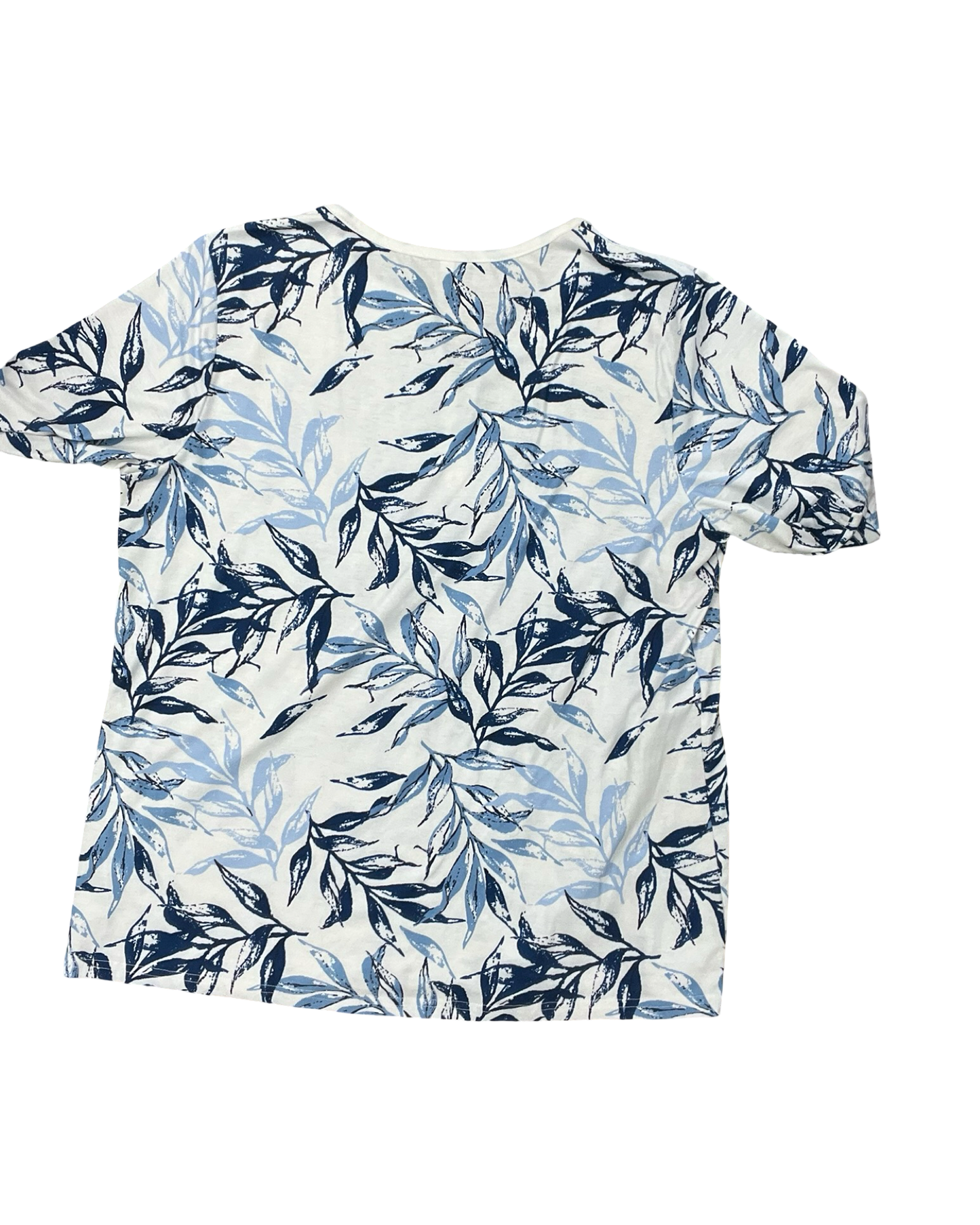 Top Ss By Clothes Mentor In Blue & White, Size:Xl