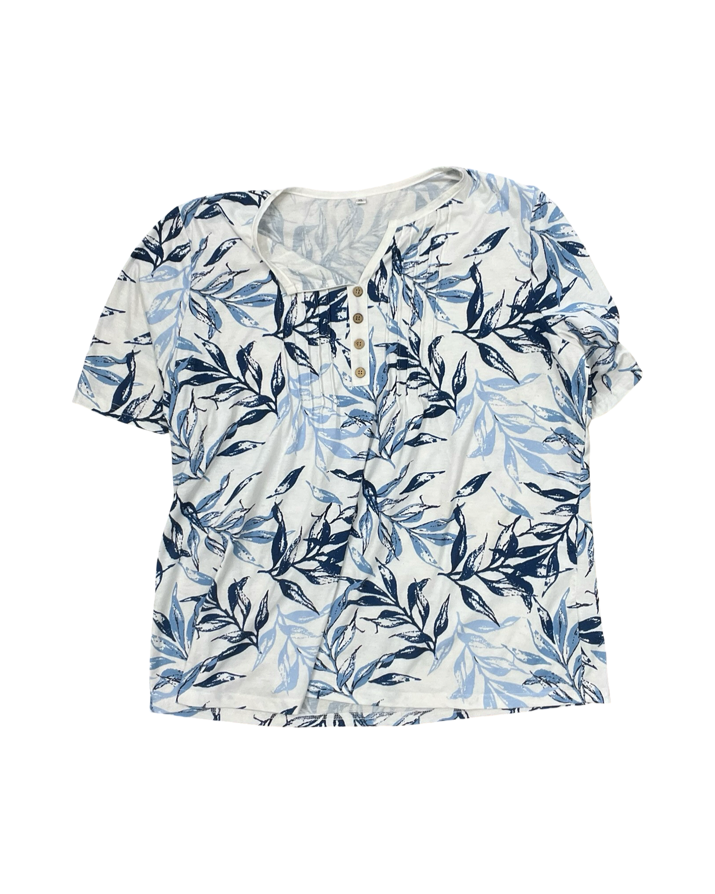Top Ss By Clothes Mentor In Blue & White, Size:Xl
